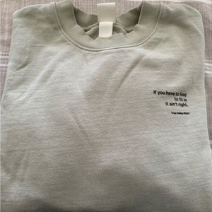 H&M crop mint green sweatshirt. Barely worn. Sz Small.